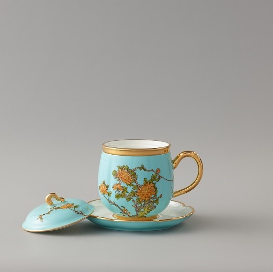 國瓷永豐源元杭280ml瓜棱樹枝四件套杯(杯+蓋+托碟+漏斗) 國瓷永豐源元杭280ml瓜棱樹枝四件套杯(杯+蓋+托碟+漏斗)